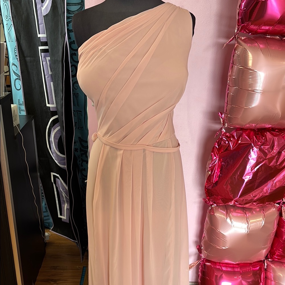 Pink/Primrose One-Shoulder Dress